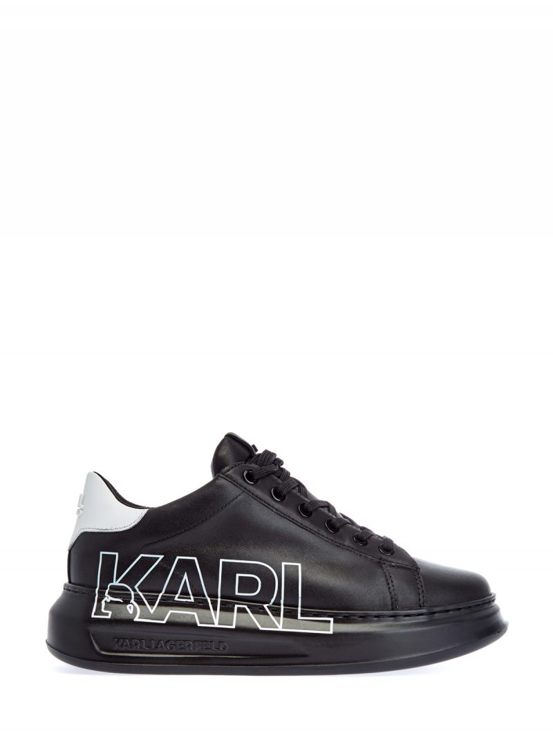 Кожаные кроссовки Kapri Karl с логотипом Outline KARL LAGERFELD