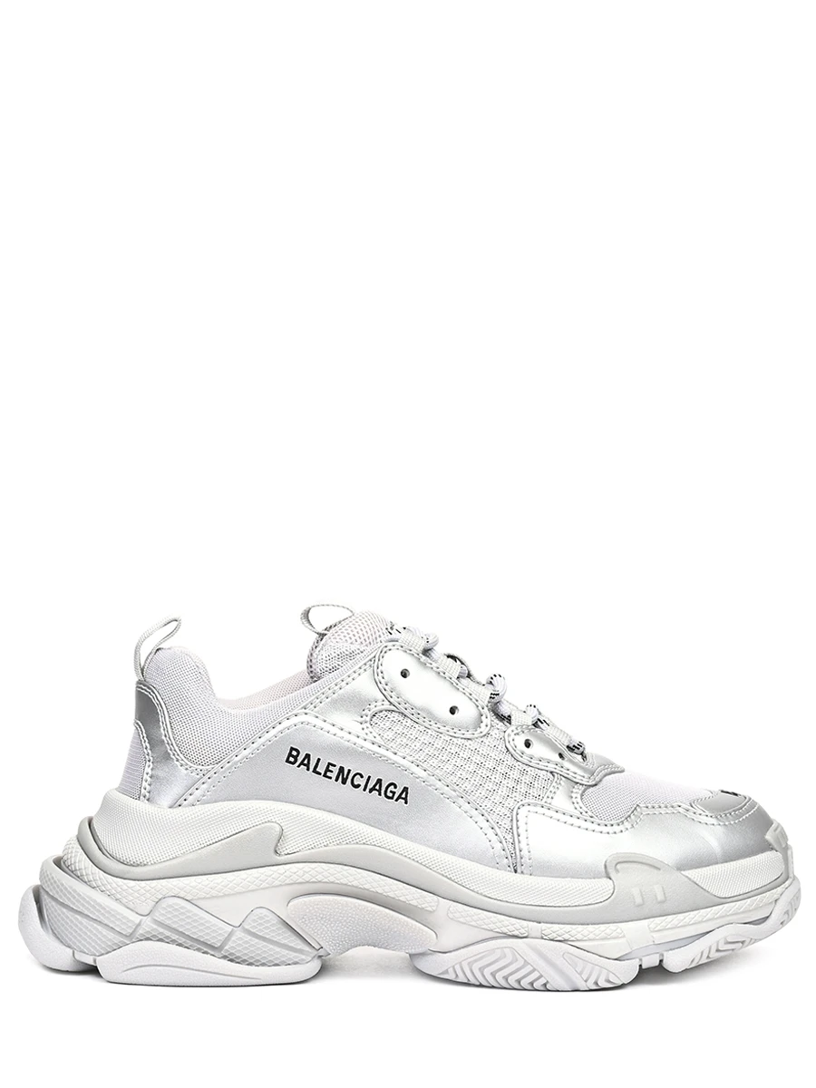 Кроссовки Triple S BALENCIAGA женские серебряные