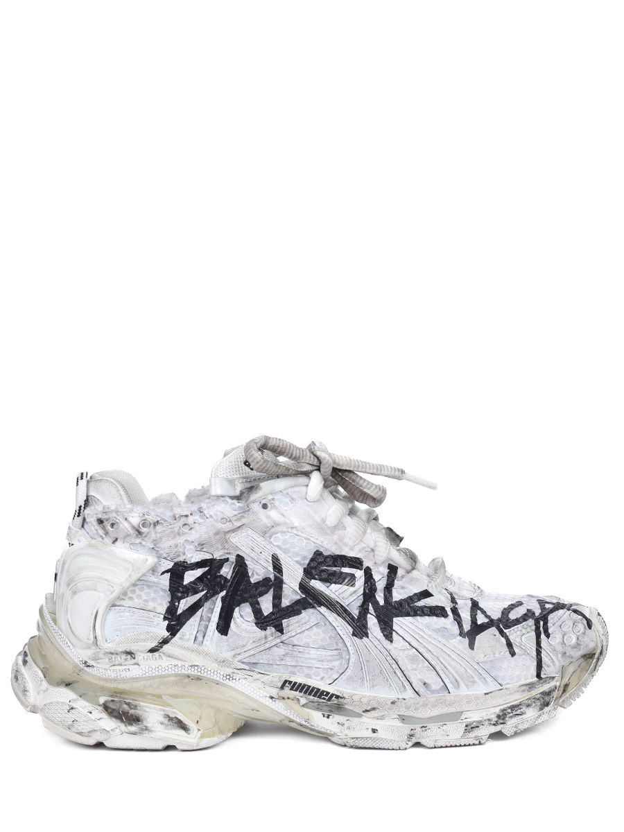 Кроссовки комбинированные Runner BALENCIAGA женские серые