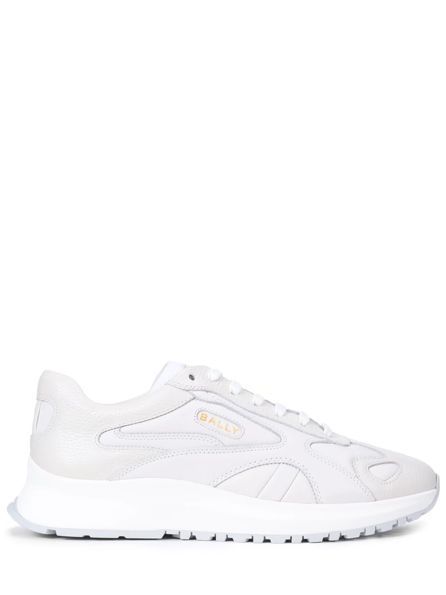 Кроссовки кожаные BALLY мужские кремовые