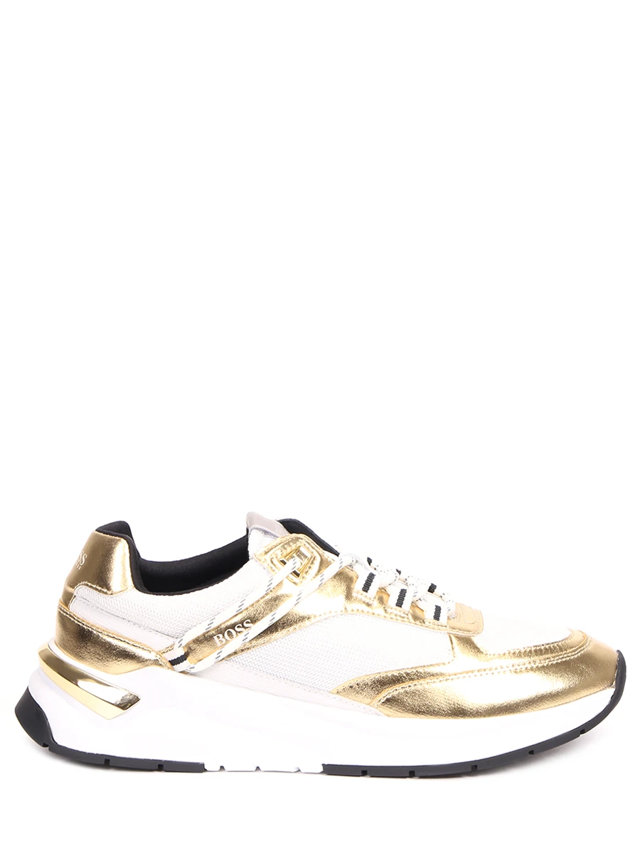 Кроссовки комбинированные Trainers Runn BOSS женские золотые