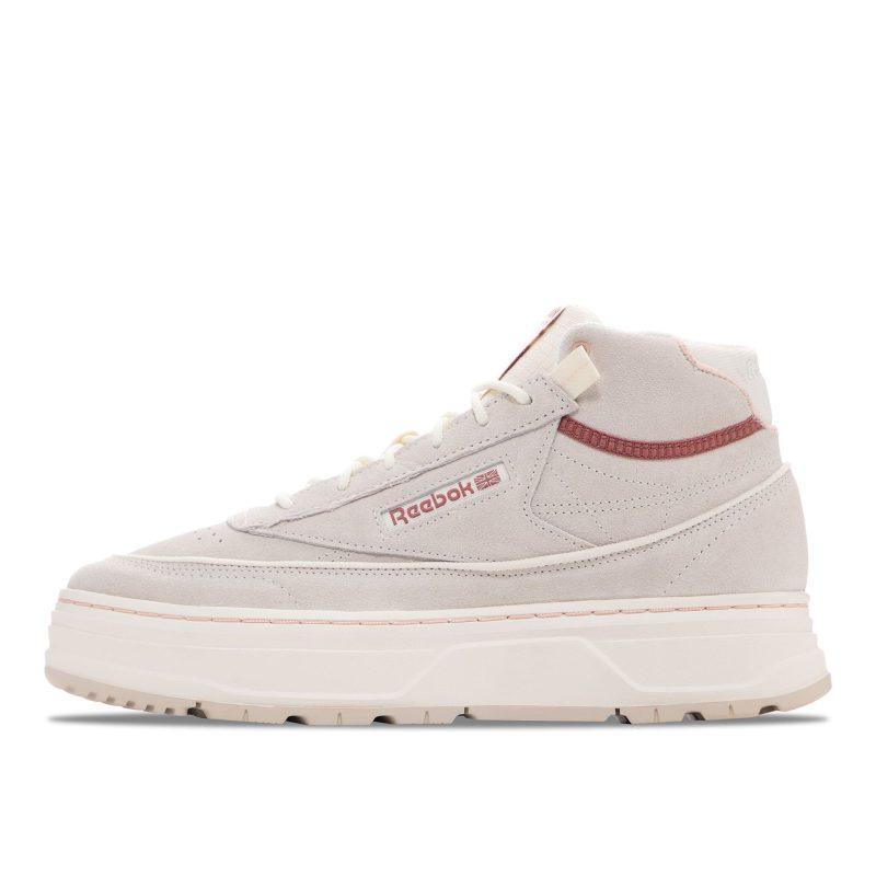 Женские кроссовки Reebok Club C Geo Mid бежевые