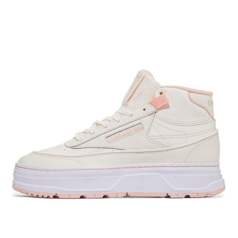 Женские кроссовки Reebok Club C Geo Mid бежевые
