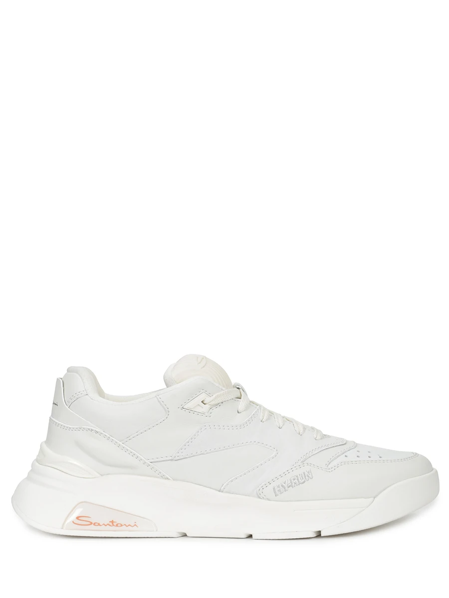Кроссовки кожаные Hy-Run SANTONI мужские белые